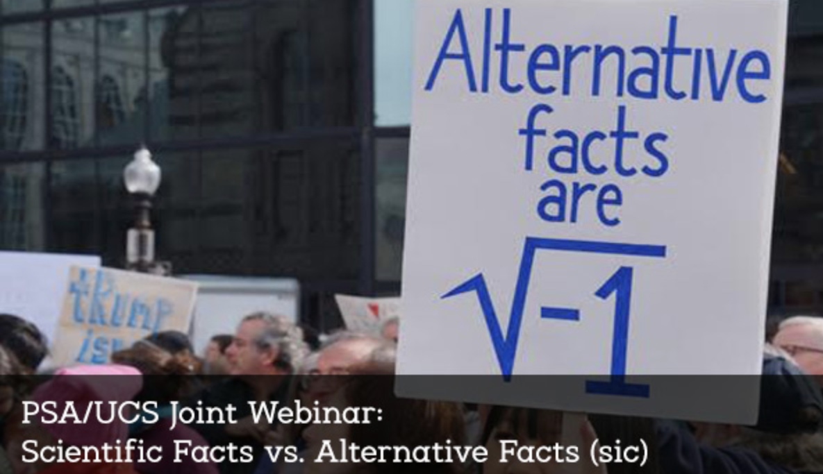 Webinar: Scientific vs. Alternative Facts (sic)